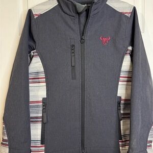 Kids' Charcoal and Red Softshell Jacket